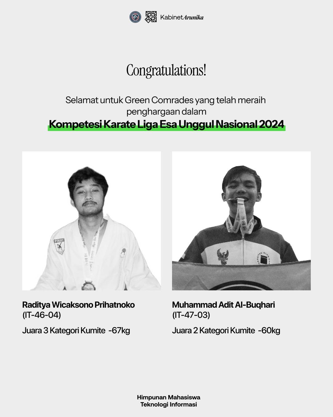 Kompetisi Karate Liga Esa Unggul Nasional 2024.